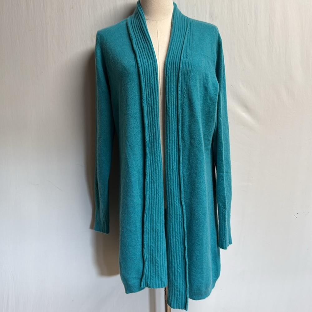 Kinross Cashmere Rib Trim‎ Cardigan Size XL